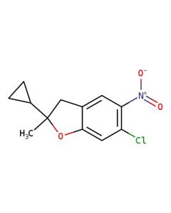 Astatech 6-CHLORO-2-CYCLOPROPYL-2-METHYL-5-NITRO-2,3-DIHYDROBENZOFURAN; 1G; Purity 95%; MDL-MFCD31556711